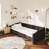 vidaXL Lit avec &eacute;clairage USB Noir Tissu 90x200 cm