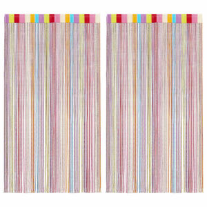 vidaXL Rideau en fils 2 pcs 140 x 250 cm multicolore