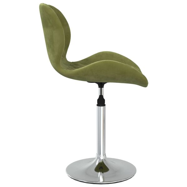vidaXL Chaises pivotantes &agrave; manger lot de 4 Vert clair Velours