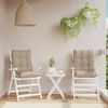 vidaXL Coussins de chaise &agrave; dossier bas lot de 2 taupe tissu oxford
