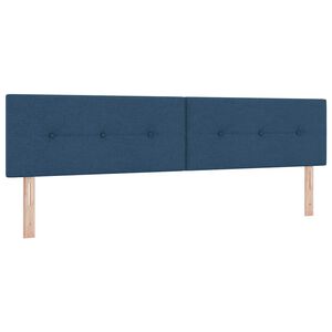 vidaXL T&ecirc;te de lit avec t&ecirc;te de lit Bleu 200 cm Cuir synth&eacute;tique