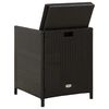 vidaXL Jeu de chaise et tabouret de jardin 4 pcs R&eacute;sine tress&eacute;e Noir