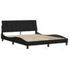 vidaXL Cadre de lit sans matelas Hanko noir 160x200 cm tissu