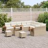 vidaXL Ensemble de canap&eacute; de jardin avec coussin Beige Poly rotin
