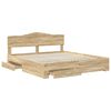 vidaXL Cadre de lit Ch&ecirc;ne Sonoma 180 x 200 cm Bois d'ing&eacute;nierie