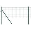 vidaXL Cl&ocirc;ture avec poteau Vert 0,4 x 50 m Acier et PVC