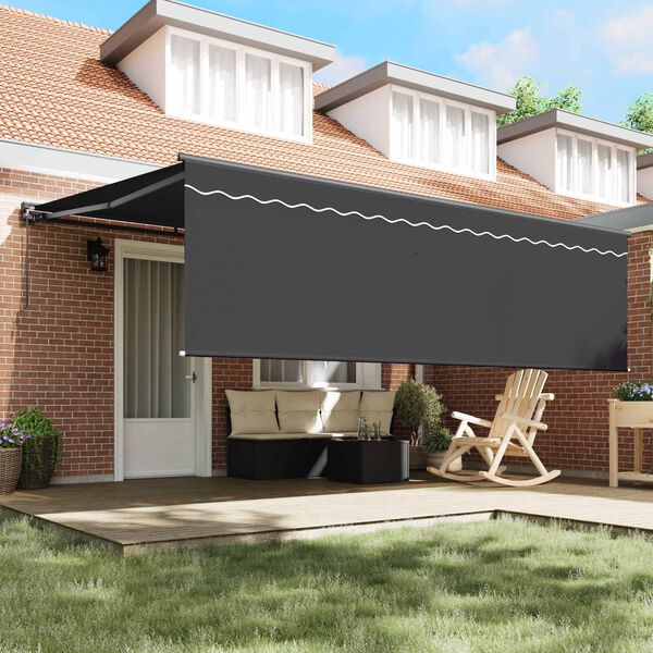vidaXL Auvent R&eacute;tractable Anthracite 450 &times; 300 cm