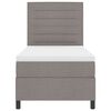 vidaXL Lit &agrave; ressorts avec matelas avec LED Taupe 90 x 190 cm tissu