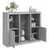 vidaXL Buffets avec lumi&egrave;res LED 3 pcs sonoma gris bois d'ing&eacute;nierie