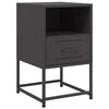 vidaXL Tables de chevet 2 pcs noir 36x39x60,5 cm acier
