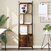 vidaXL Biblioth&egrave;que avec porte ch&ecirc;ne fum&eacute; 44,5x30x154,5 cm