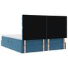 vidaXL Lit avec rangement et LED Bleu fonc&eacute; 180 x 200 cm Velours