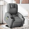 vidaXL Fauteuil de massage inclinable Gris fonc&eacute; Tissu