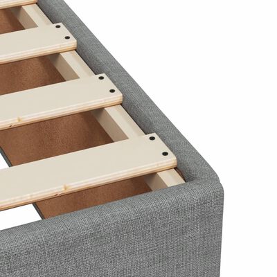 vidaXL Sommier à lattes de lit avec matelas Gris clair 200x200cm Tissu