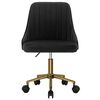 vidaXL Chaises pivotantes &agrave; manger lot de 6 noir velours