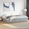 vidaXL Cadre de lit avec LED sans matelas gris b&eacute;ton 180x200 cm