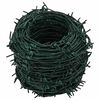 vidaXL Fil barbel&eacute; Vert 50 m Acier Galvanis&eacute; &agrave; Chaud