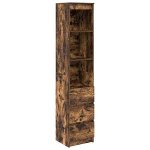 vidaXL Buffet haut ch&ecirc;ne fum&eacute; 37,5x35x180 cm bois d'ing&eacute;nierie