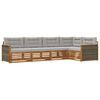vidaXL Ensemble de canap&eacute;s d'ext&eacute;rieur 5 pc Naturel et gris clair