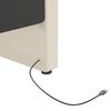 vidaXL Lit avec matelas et USB Cr&egrave;me Velours 90x200 cm