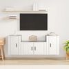 vidaXL Ensemble de meubles TV 3 pcs Blanc Bois d'ing&eacute;nierie
