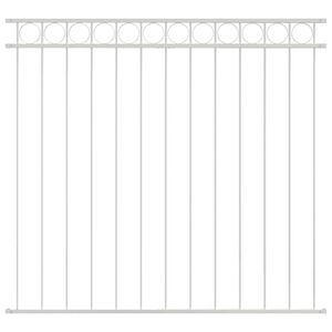 vidaXL &Eacute;l&eacute;ment de cl&ocirc;ture ASSEN 163 x 150 cm Acier Blanc