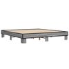 vidaXL Cadre de lit sans matelas sonoma gris 180x200 cm