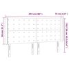 vidaXL T&ecirc;te de lit &agrave; LED Noir 203x16x118/128 cm Velours