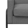 vidaXL Fauteuil gris clair acier et tissu