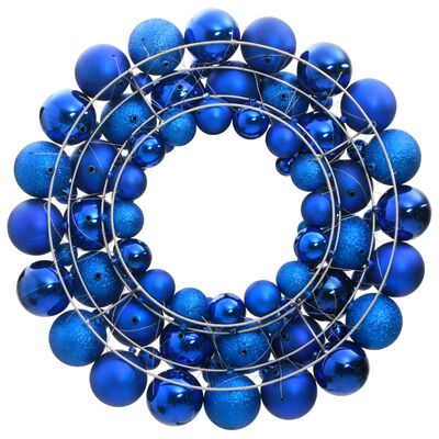 vidaXL Couronne de Noël bleu 45 cm polystyrène