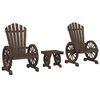 vidaXL Salon de jardin 3 pcs bois de sapin massif