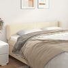 vidaXL T&ecirc;te de lit avec oreilles Cr&egrave;me 203x23x78/88 cm Similicuir