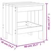 vidaXL Ensemble &agrave; manger de jardin 5pcs noir bois massif de pin