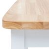 vidaXL Ensemble de salle &agrave; manger 5 pcs Bois d'h&eacute;v&eacute;a Blanc et marron