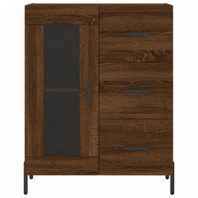 vidaXL Buffet chêne marron 69,5x34x90 cm bois d'ingénierie