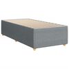 vidaXL Sommier &agrave; lattes de lit avec matelas Gris clair 90x200 cm Tissu