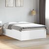 vidaXL Cadre de lit sans matelas blanc 135x190 cm