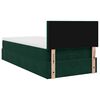 vidaXL Lit ottoman avec matelas et LED Vert fonc&eacute; 80x200cm velours