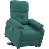 vidaXL Fauteuil de massage Vert fonc&eacute; Tissu