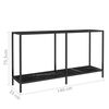 vidaXL Table console Noir 140x35x75,5 cm Verre trempé