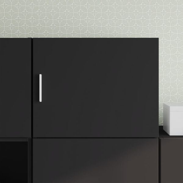 vidaXL Armoire murale noir 50x42,5x40 cm bois d'ing&eacute;nierie