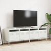 vidaXL Meuble TV blanc 135x39x43,5 cm acier lamin&eacute; &agrave; froid