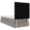 vidaXL Lit avec rangement et LED avec LED Taupe 90 x 190 cm Polyester