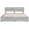 vidaXL Cadre de lit Gris Sonoma 200 x 200 cm Bois d'ing&eacute;nierie