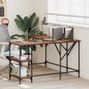 vidaXL Bureau Bois Ancien 139 x 139 x 75 cm Bois d'ing&eacute;nierie