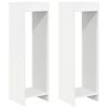 vidaXL Support de Plante 2 pi&egrave;ces Blanc 30 x 30 x 100 cm