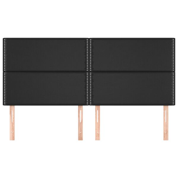 vidaXL T&ecirc;te de lit Noir 180x5x118/128 cm Similicuir