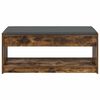 vidaXL Banc d'entr&eacute;e avec coussin Ch&ecirc;ne fum&eacute; 103 x 38 x 45 cm