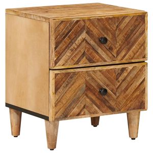 vidaXL Table de chevet Marron 40 x 33,5 x 46 cm Bois de mangue massif