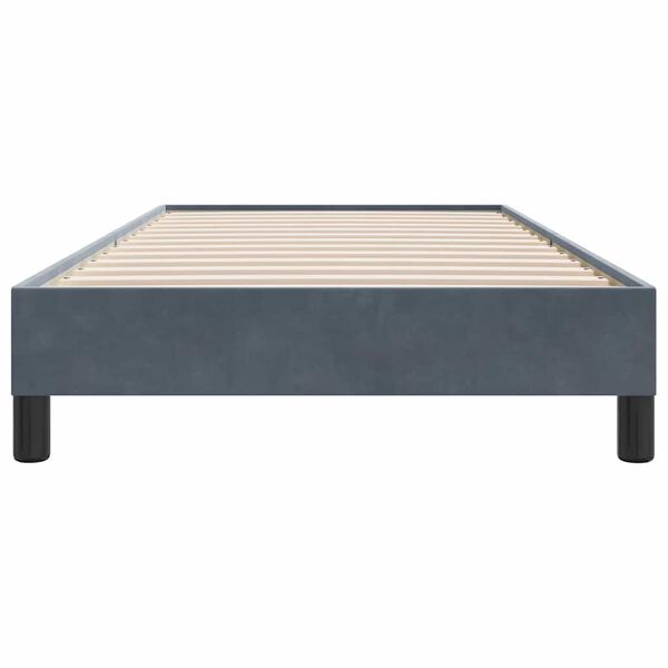 vidaXL Cadre de lit sans matelas gris fonc&eacute; 90x210 cm velours